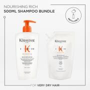 Kérastase Nutritive Bain Satin Riche Refillable Shampoo and Refill Pou...