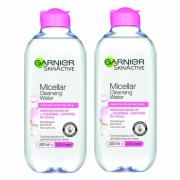 Garnier Micellar Water Facial Cleanser Sensitive Skin 400ml Duo Pack