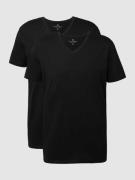 Christian Berg Men T-Shirt aus Bio-Baumwolle im 2er-Pack in Black, Grö...