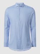 Jake*s Super Slim Fit Business-Hemd aus Twill in Bleu, Größe 35/36