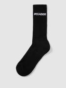 Pegador Socken mit Label-Print in Black, Größe 39/42