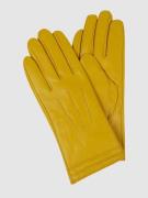 Weikert-Handschuhe Lederhandschuhe aus Lammnappa in Senf, Größe 7