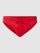 Karl Lagerfeld Beachwear Badehose mit Label-Print in Rot, Größe S