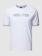 HECHTER PARIS T-Shirt mit Kontraststreifen in Weiss, Größe S
