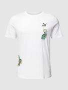 PUMA PERFORMANCE T-Shirt mit Label-Print Modell 'CLASSICS' in Weiss, G...