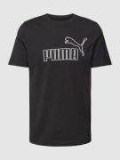 PUMA PERFORMANCE T-Shirt mit Label-Print Modell 'ELEVATED' in Black, G...