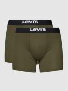 Levi's® Trunks mit Label-Detail Modell 'SOLID BASIC' in Oliv, Größe S