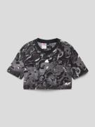 ADIDAS SPORTSWEAR T-Shirt mit Allover-Muster in Black, Größe 140