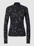 JAKE*S STUDIO WOMAN Longsleeve mit floralem Muster in Black, Größe S