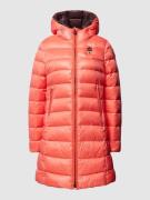 Blauer Usa Kurzmantel mit Steppnähten in Orange, Größe XS