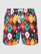 MC2 Saint Barth Badehose mit Allover-Muster Modell 'CAPRESE' in Orange...