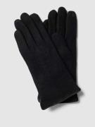 EEM Handschuhe mit Motiv-Stitching in Black, Größe L