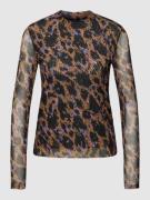 Christian Berg Woman Selection Blusenshirt mit Allover-Muster in Camel...
