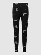 Jake*s Casual Pyjama-Hose mit Motiv-Print in Black, Größe XS