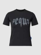 PEQUS T-Shirt mit Label-Print in Black, Größe L