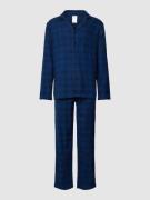 s.Oliver RED LABEL Pyjama mit Karomuster in Blau, Größe M