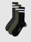 MCNEAL Socken mit Kontraststreifen im 3er-Pack in Oliv, Größe 39/42