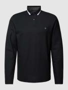 Christian Berg Men Poloshirt mit langen Ärmeln in Black, Größe L