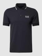 EA7 Emporio Armani Poloshirt mit Label-Print in Dunkelblau, Größe M