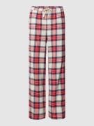 Jake*s Casual Pyjama-Hose mit Tartan-Karo in Offwhite, Größe 38