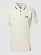 EA7 Emporio Armani Poloshirt mit Label-Print in Offwhite, Größe S