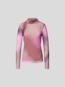 BAUM & PFERDGARTEN Longsleeve mit Rollkragen in Pink Melange, Größe M