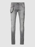 Antony Morato Tapered Fit Jeans mit Ketten-Detail in Hellgrau, Größe 3...