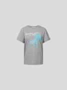 Designers Remix T-Shirt mit Motiv-Print in Mittelgrau Melange, Größe 3...