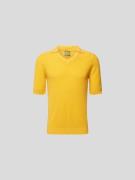 Lardini Poloshirt mit V-Ausschnitt in Gelb, Größe M
