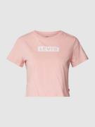 Levi's® Cropped T-Shirt mit Logo-Print in Pink, Größe M