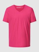 MCNEAL T-Shirt mit V-Ausschnitt in Pink, Größe M