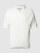 JAKE*S STUDIO MEN Poloshirt mit gerippten Abschlüssen in Offwhite, Grö...