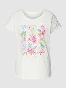 Christian Berg Woman T-Shirt mit floralem Print in Offwhite, Größe 34