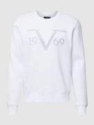 19V69 Italia Sweatshirt mit Label-Applikation in Weiss, Größe XXL