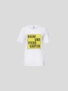 BAUM & PFERDGARTEN T-Shirt mit Label-Print in Hellgelb, Größe XS
