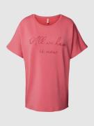 Soyaconcept T-Shirt mit Statement-Print Modell 'Banu' in Rosa, Größe S