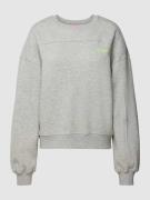TheJoggConcept Sweatshirt mit Label-Stitching Modell 'RAFINE' in Hellg...