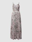 Mascara Kleid mit dünnen Trägern, Taillenband und A-Linie in Silber, G...