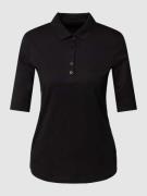 Christian Berg Woman Poloshirt mit kurzer Knopfleiste in Black, Größe ...