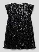 Happy Girls Kleid mit Allover-Paillettenbesatz in Black, Größe 140