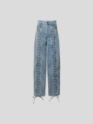 ROTATE Loose Fit Jeans mit Knopfverschluss in Hellblau, Größe 25