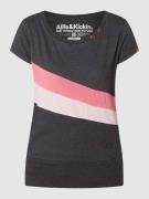 ALIFE & Kickin T-Shirt mit Kontraststreifen Modell 'Clea' in Black, Gr...