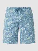 MCNEAL Shorts mit floralem Allover-Muster in Rauchblau, Größe M