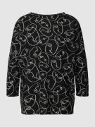Christian Berg Woman Sweatshirt mit 3/4-Arm in Black, Größe XS
