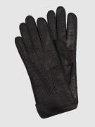 Weikert-Handschuhe Handschuhe aus Peccaryleder in Black, Größe 7,5