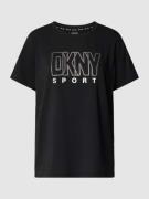 DKNY PERFORMANCE T-Shirt mit Ziersteinbesatz in Black, Größe XS