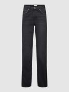 Gina Tricot Straight Fit Jeans mit Beinschlitzen in Black, Größe S