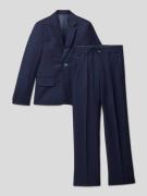 Standar Slim Fit Anzug mit Strukturmuster in Marine, Größe 134