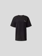 ROTATE Oversized T-Shirt aus reiner Baumwolle in Black, Größe 42