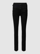 Liu Jo White Slim Fit Jeans mit Zierknöpfen Modell 'RAMPY' in Black, G...